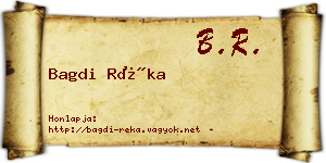 Bagdi Réka névjegykártya