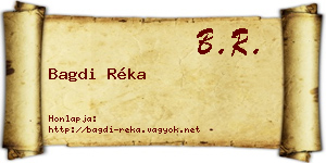 Bagdi Réka névjegykártya